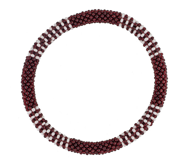 Men's Roll-On® Bracelet <br> Maroon and White